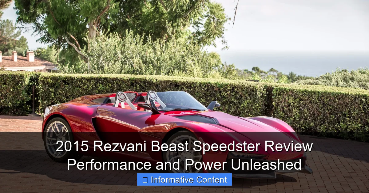 2015 Rezvani Beast Speedster Review Performance and Power Unleashed