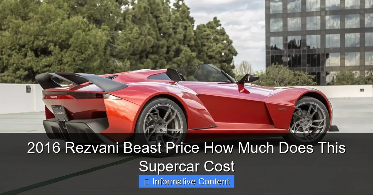 2016 Rezvani Beast Price How Much Does This Supercar Cost