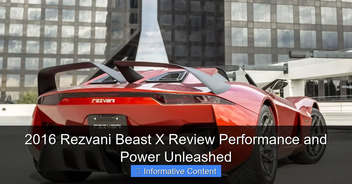 2016 Rezvani Beast X Review Performance and Power Unleashed