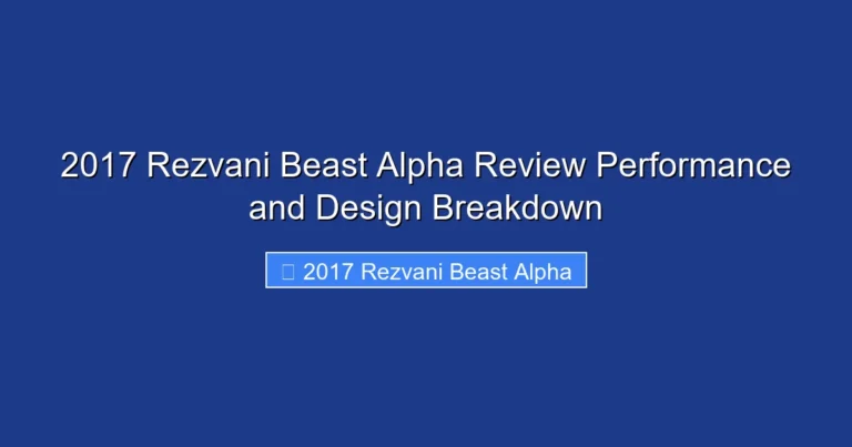 2017 Rezvani Beast Alpha Review Performance and Design Breakdown