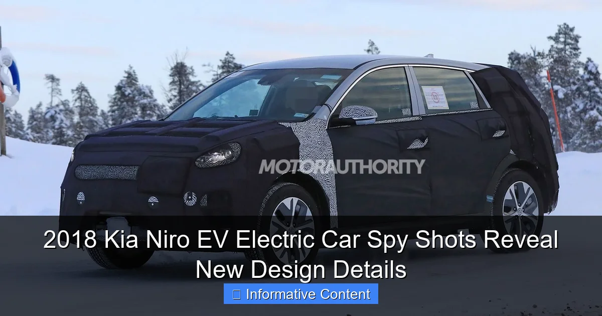 2018 Kia Niro EV Electric Car Spy Shots Reveal New Design Details