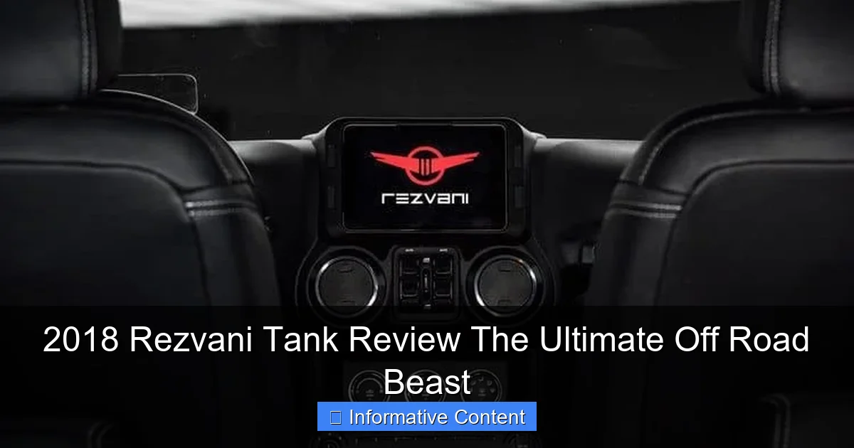 2018 Rezvani Tank Review The Ultimate Off Road Beast
