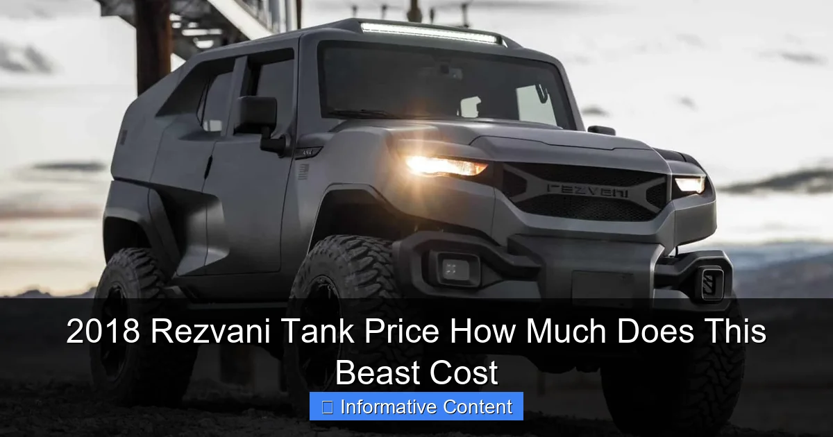 2018 Rezvani Tank Price How Much Does This Beast Cost