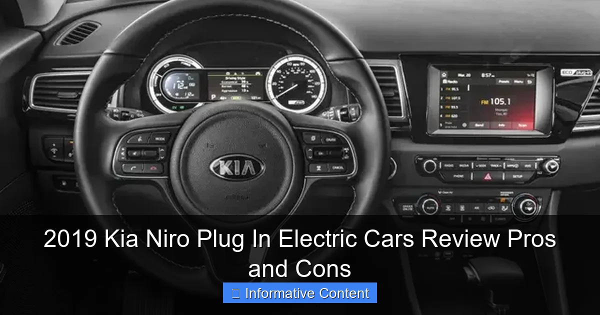 2019 Kia Niro Plug In Electric Cars Review Pros and Cons