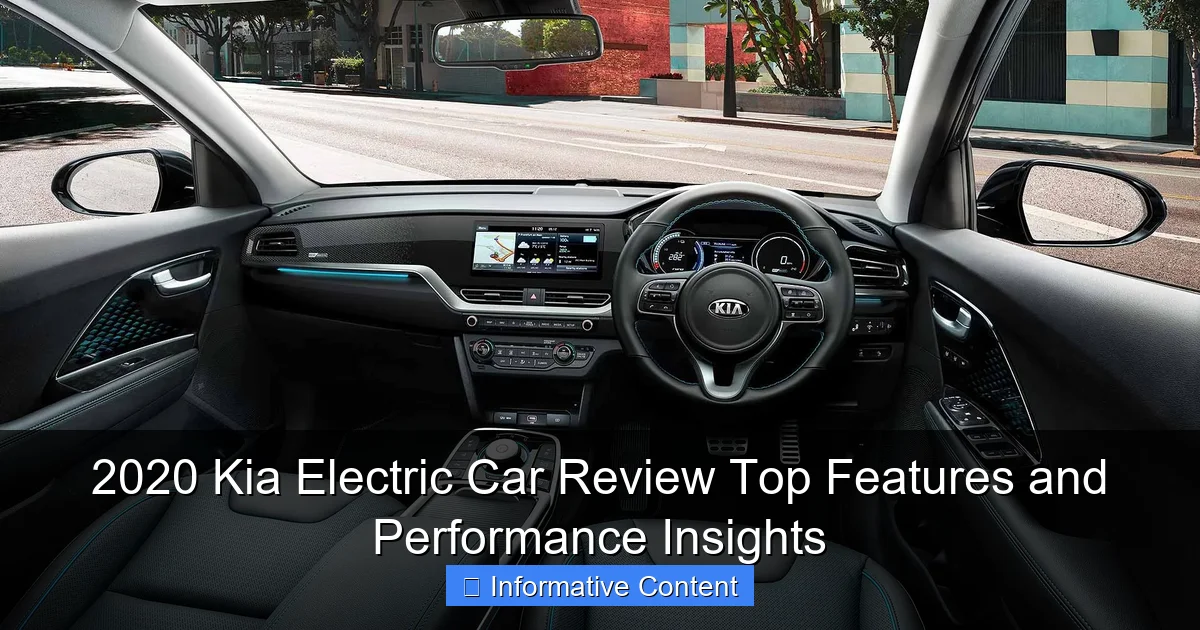 2020 Kia Electric Car Review Top Features and Performance Insights