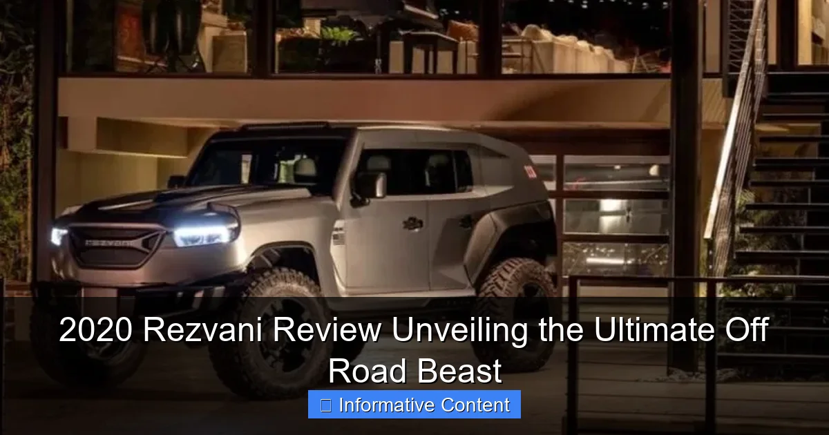 2020 Rezvani Review Unveiling the Ultimate Off Road Beast