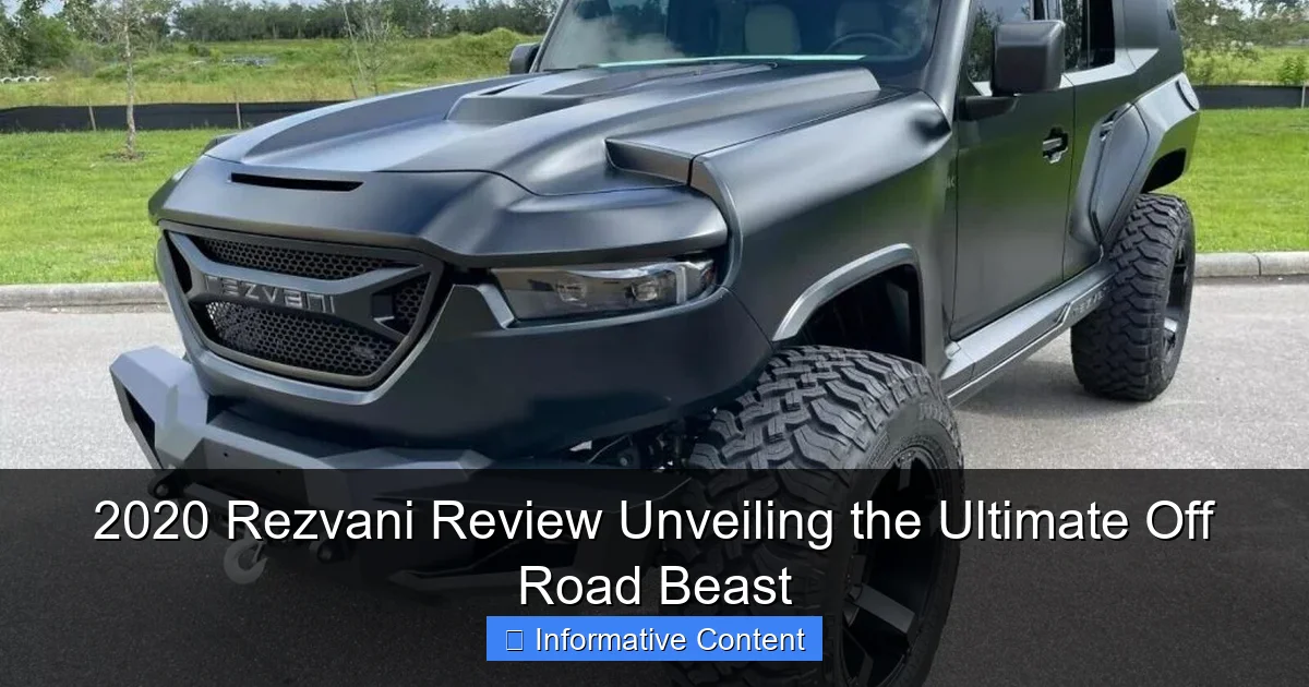 2020 Rezvani Review Unveiling the Ultimate Off Road Beast