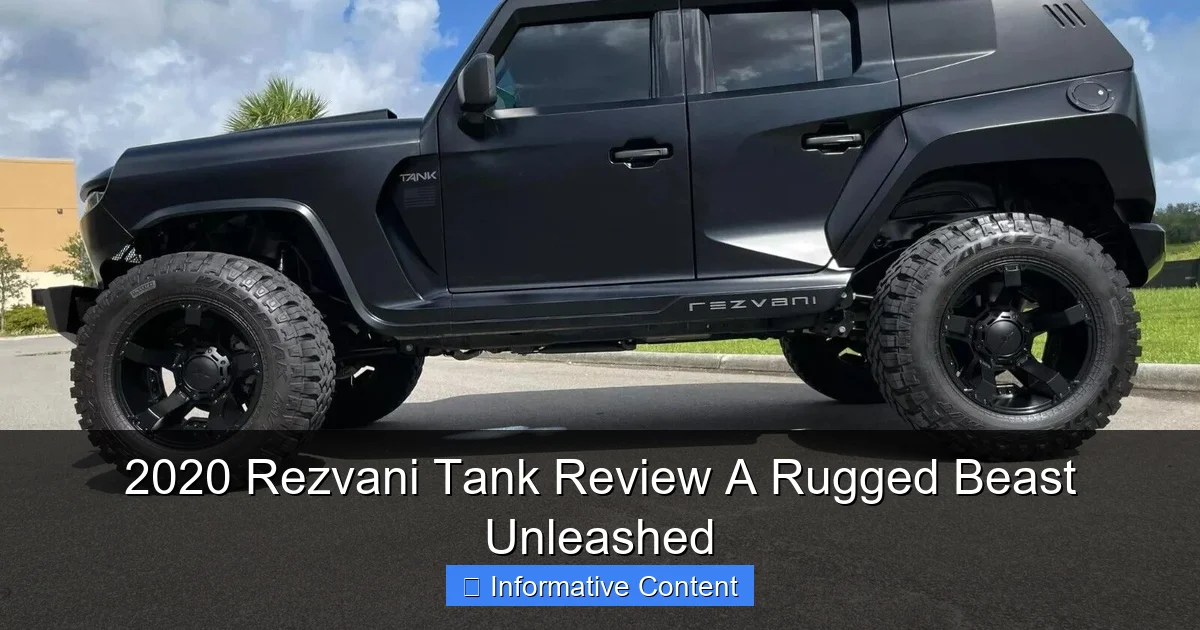 2020 Rezvani Tank Review A Rugged Beast Unleashed