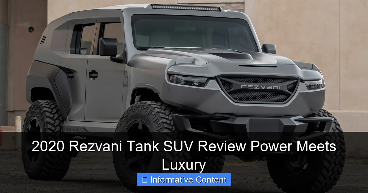 2020 Rezvani Tank SUV Review Power Meets Luxury