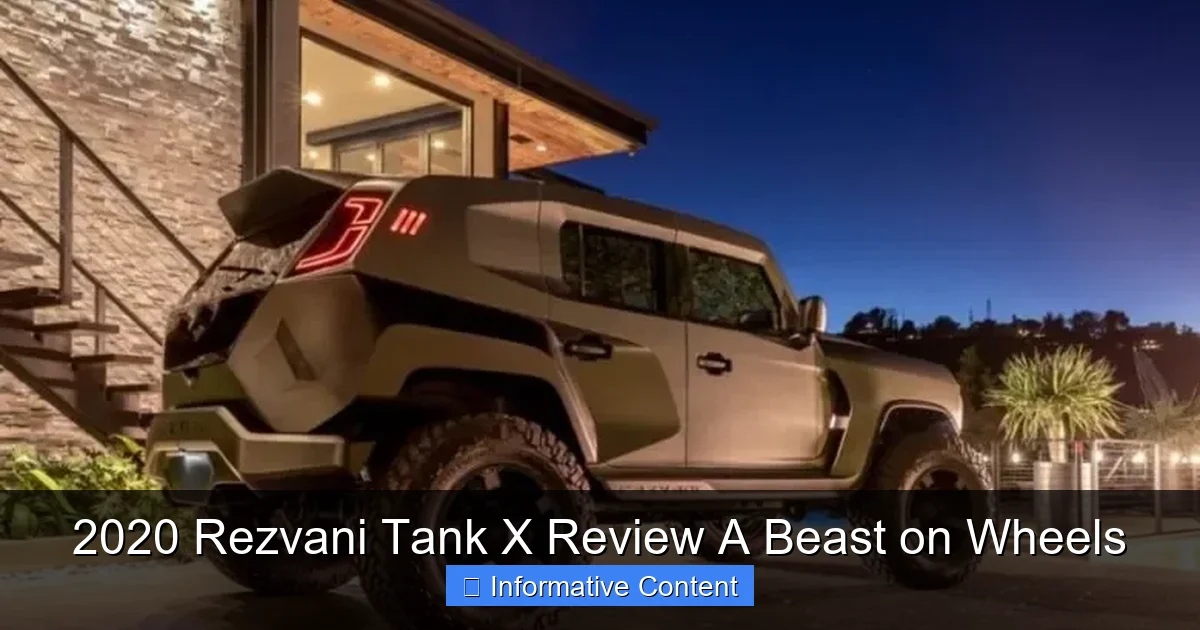 2020 Rezvani Tank X Review A Beast on Wheels