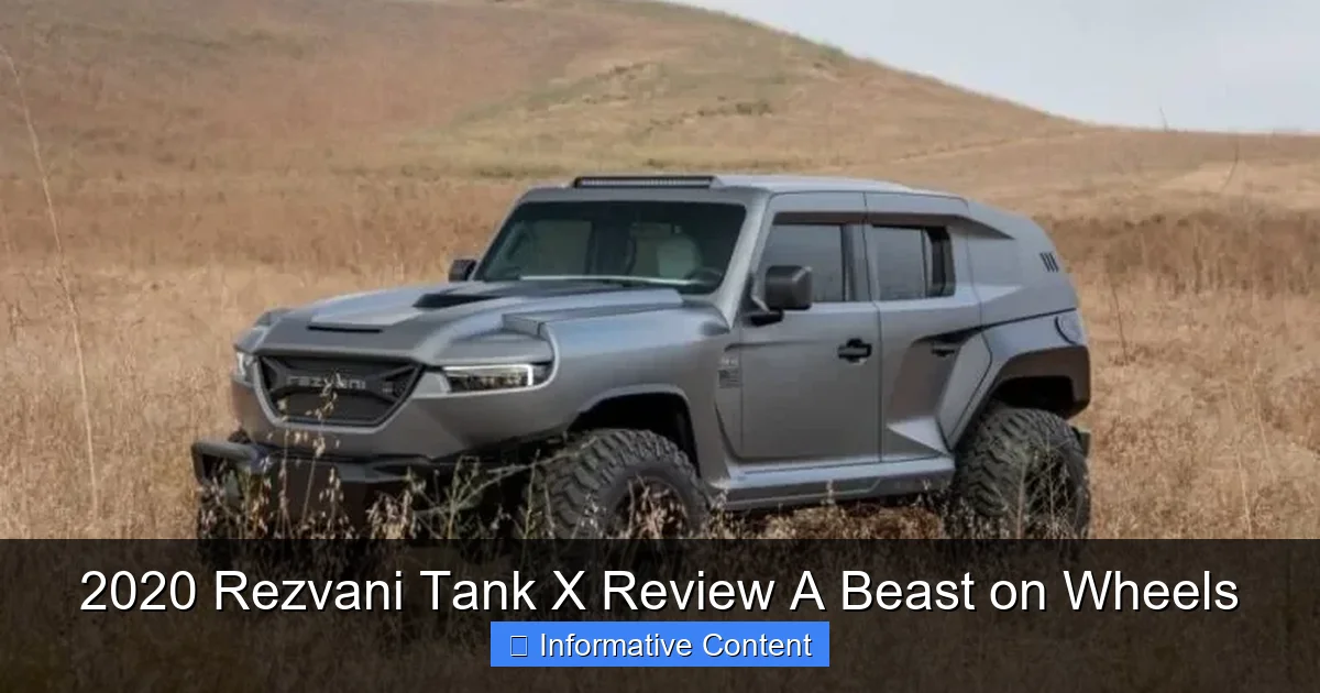 2020 Rezvani Tank X Review A Beast on Wheels