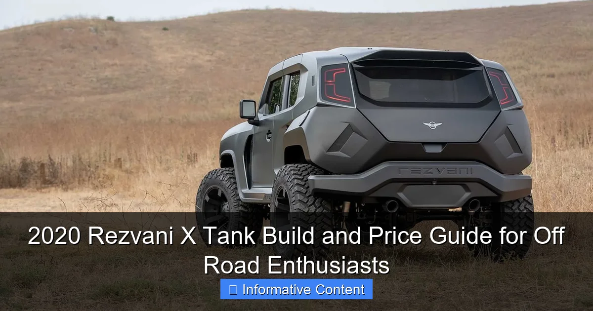 2020 Rezvani X Tank Build and Price Guide for Off Road Enthusiasts