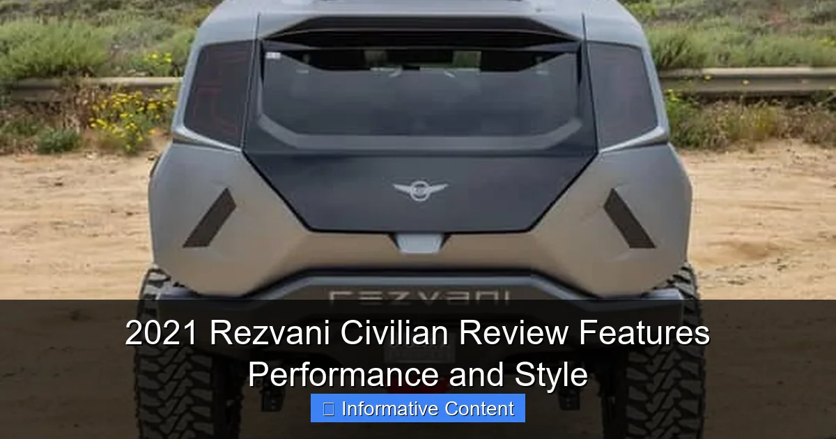 2021 Rezvani Civilian Review Features Performance and Style