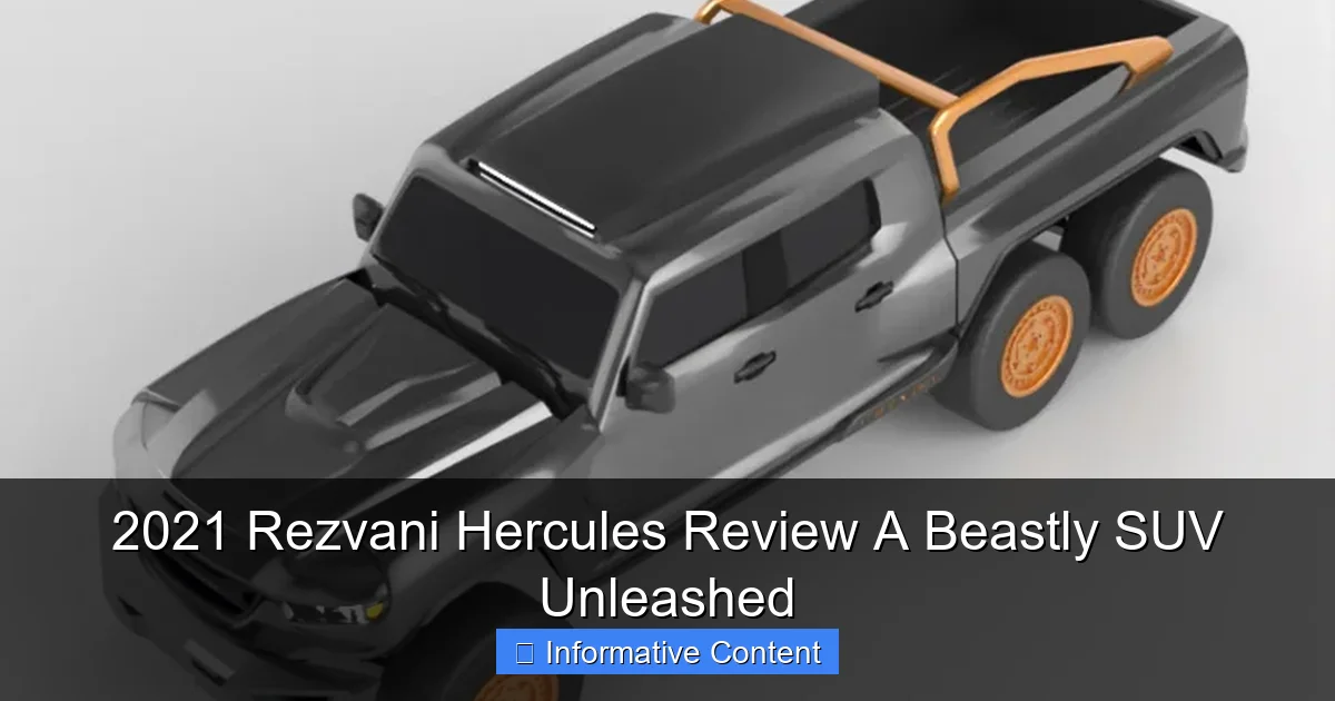 2021 Rezvani Hercules Review A Beastly SUV Unleashed