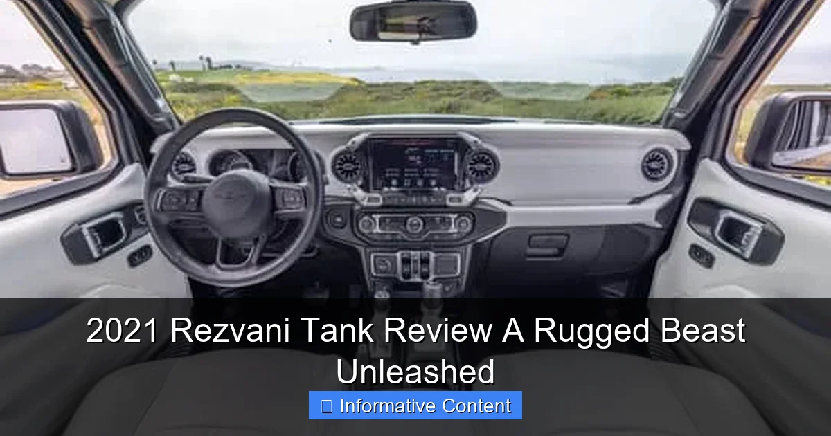 2021 Rezvani Tank Review A Rugged Beast Unleashed