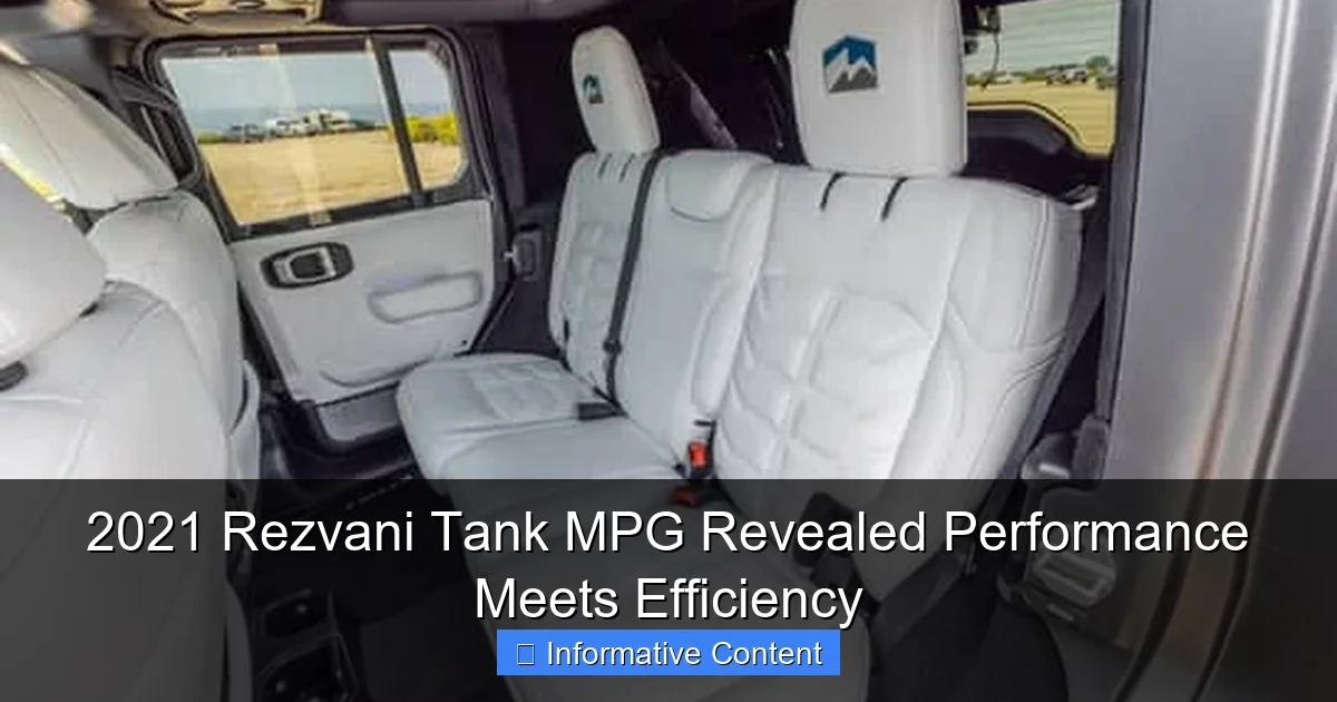 2021 Rezvani Tank MPG Revealed Performance Meets Efficiency