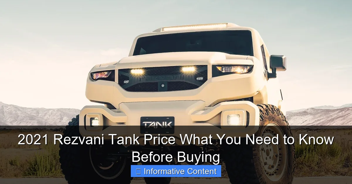 2021 Rezvani Tank Price What You Need to Know Before Buying