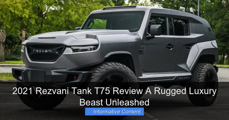 2021 Rezvani Tank T75 Review A Rugged Luxury Beast Unleashed