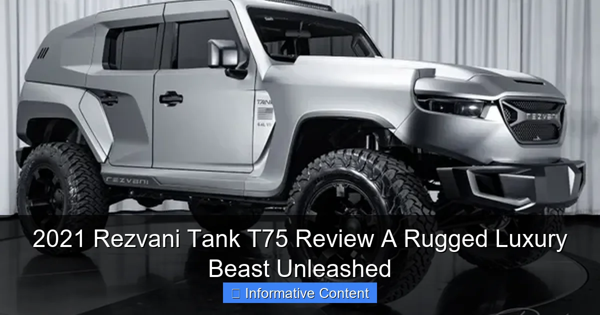 2021 Rezvani Tank T75 Review A Rugged Luxury Beast Unleashed
