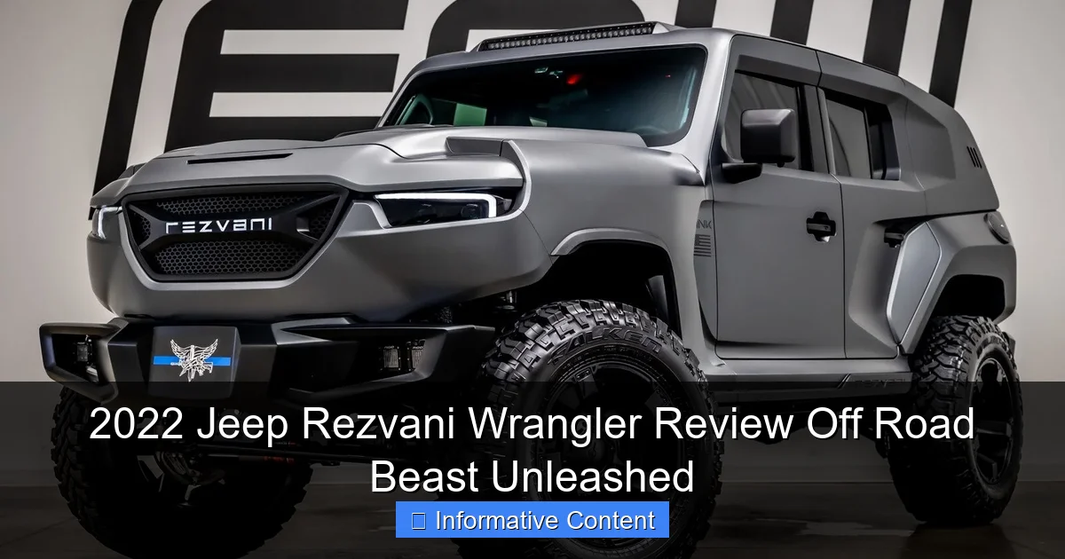 2022 Jeep Rezvani Wrangler Review Off Road Beast Unleashed