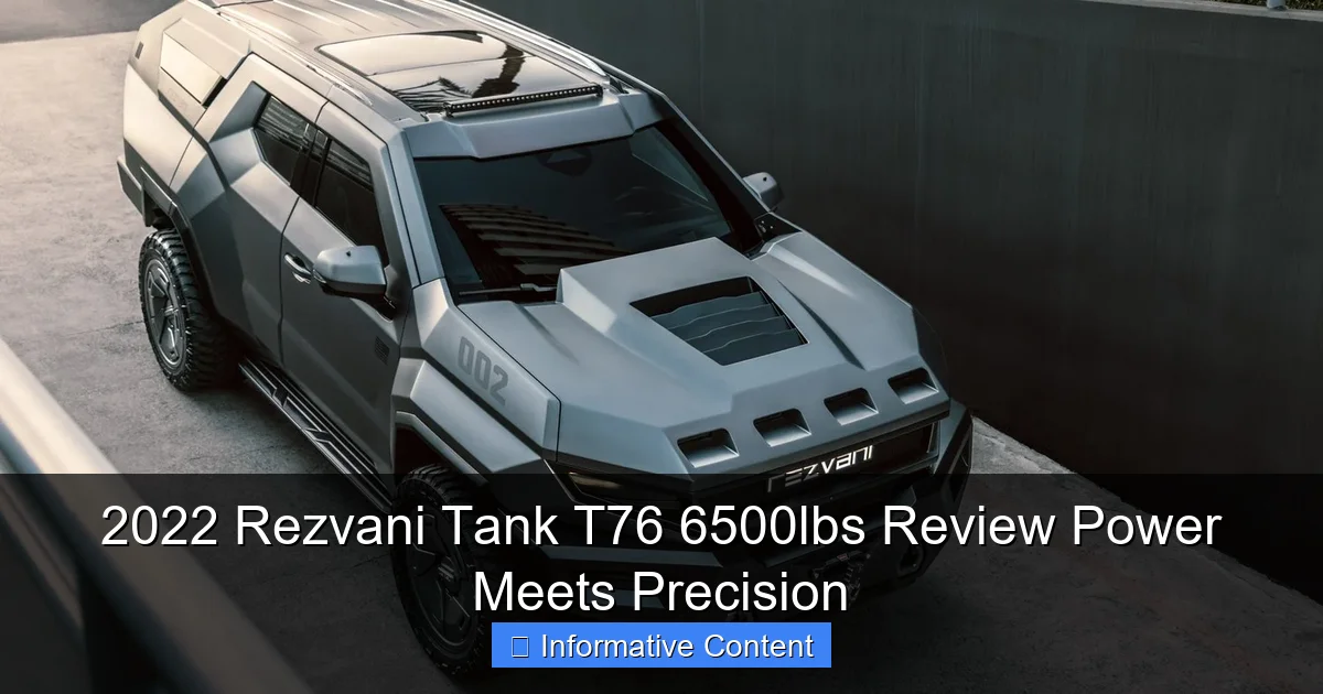 2022 Rezvani Tank T76 6500lbs Review Power Meets Precision