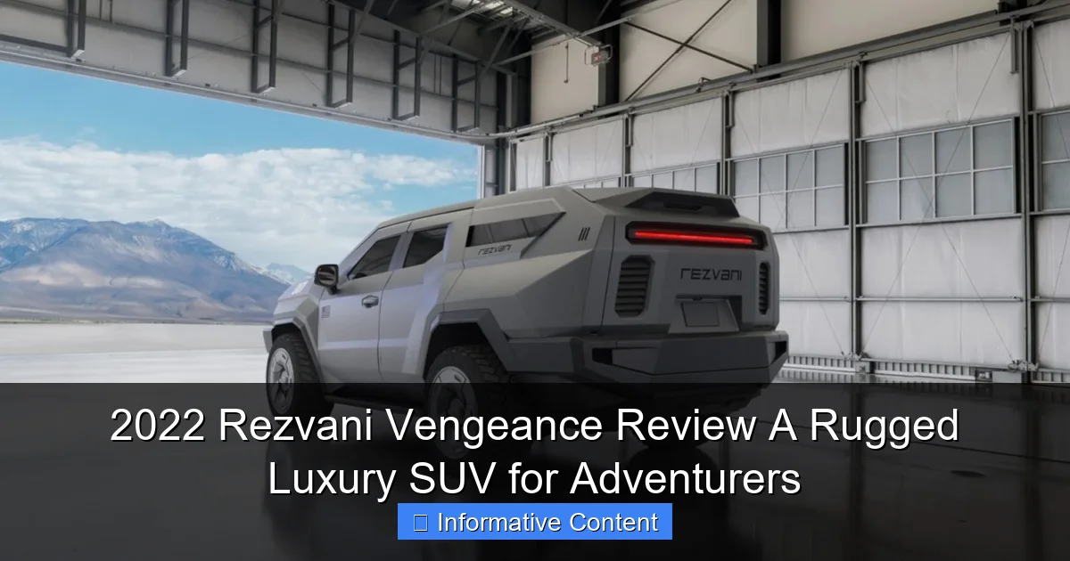 2022 Rezvani Vengeance Review A Rugged Luxury SUV for Adventurers