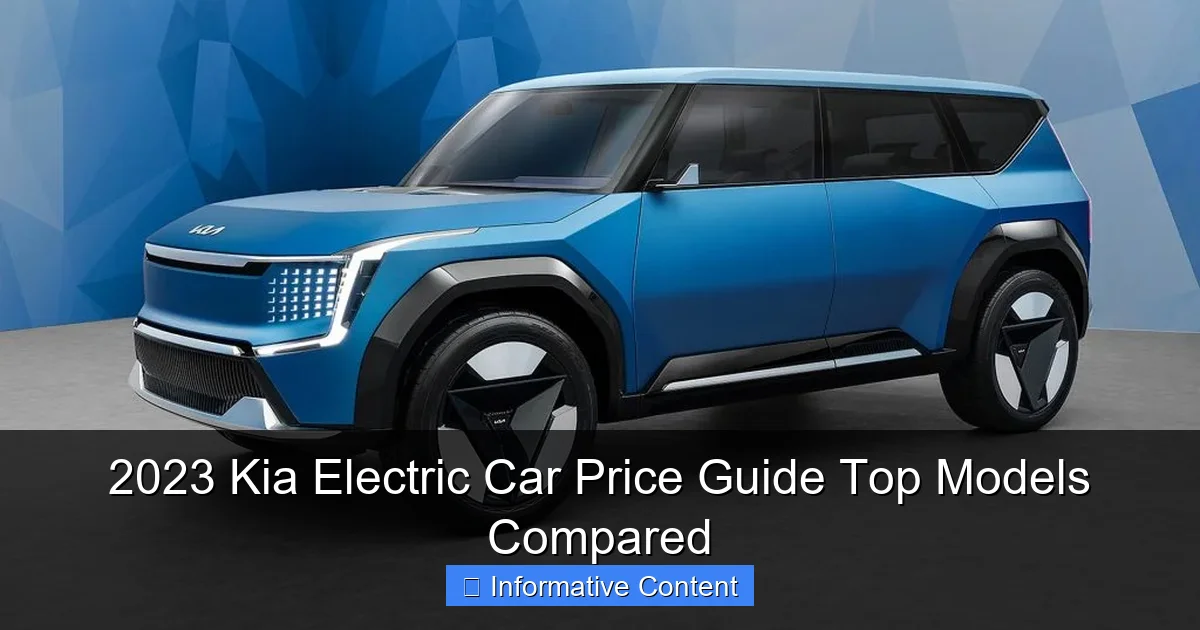 2023 Kia Electric Car Price Guide Top Models Compared