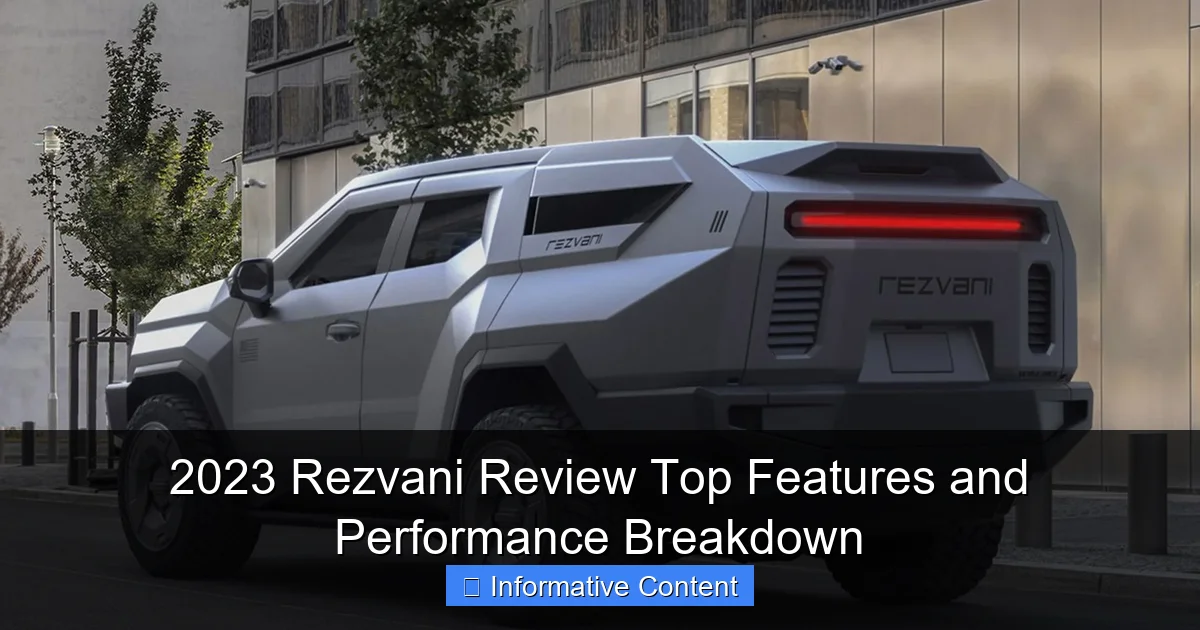 2023 Rezvani Review Top Features and Performance Breakdown
