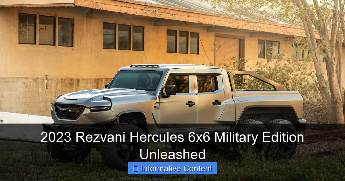 2023 Rezvani Hercules 6x6 Military Edition Unleashed