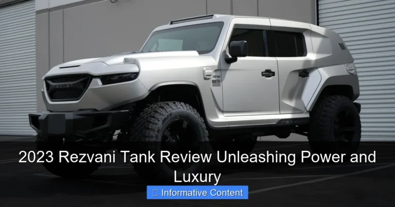 2023 Rezvani Tank Review Unleashing Power and Luxury