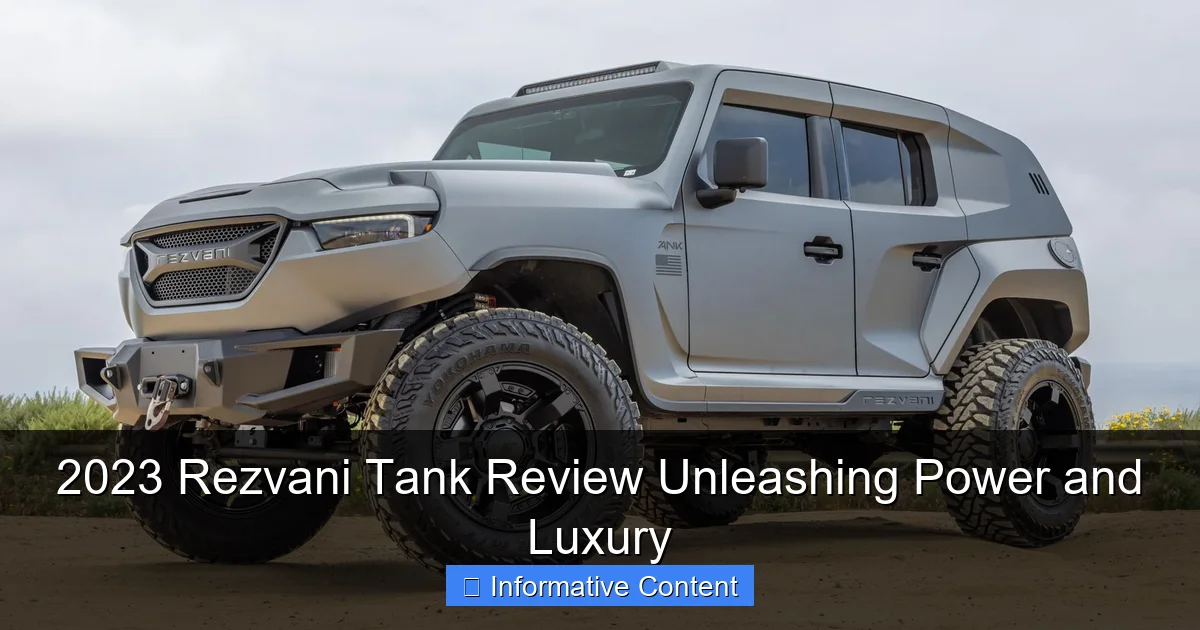 2023 Rezvani Tank Review Unleashing Power and Luxury