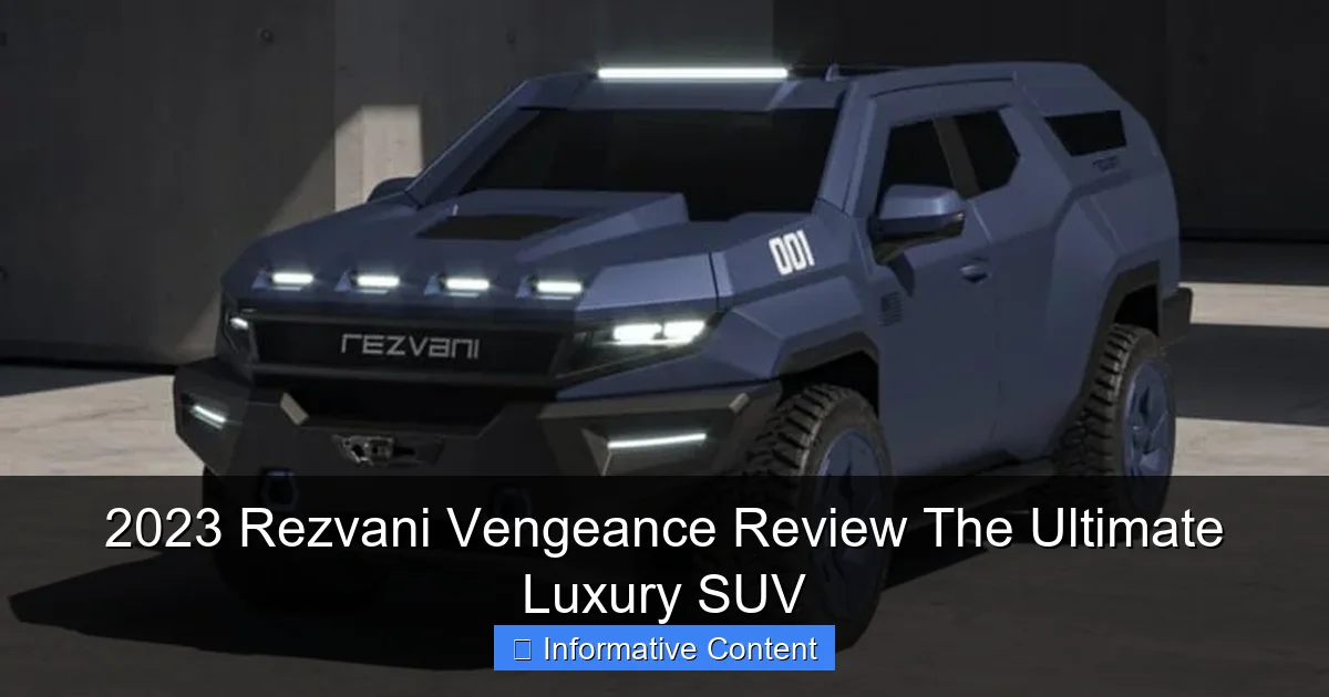 2023 Rezvani Vengeance Review The Ultimate Luxury SUV