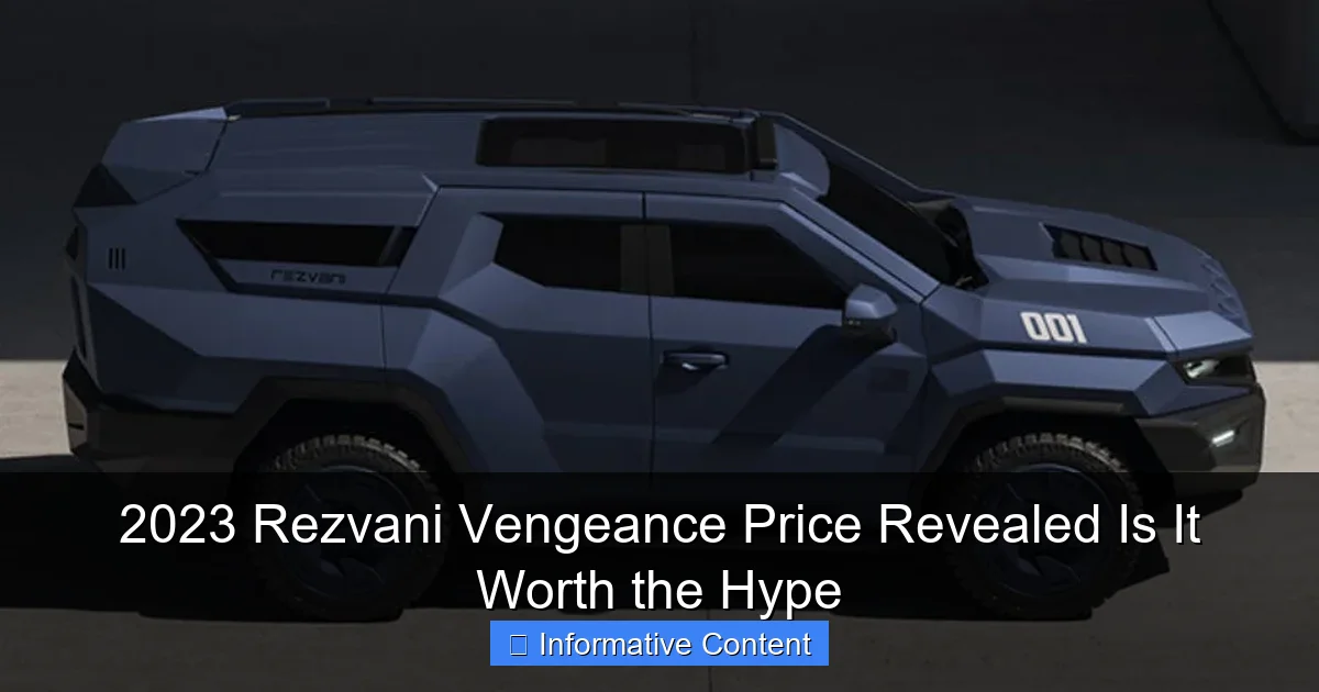 2023 Rezvani Vengeance Price Revealed Is It Worth the Hype