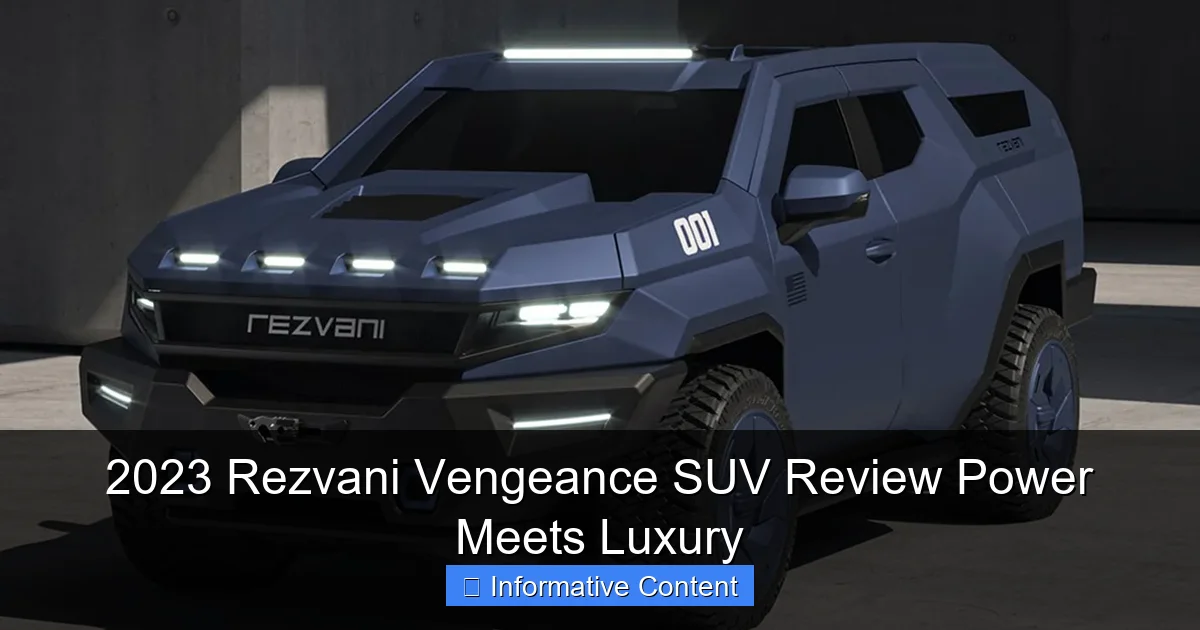 2023 Rezvani Vengeance SUV Review Power Meets Luxury