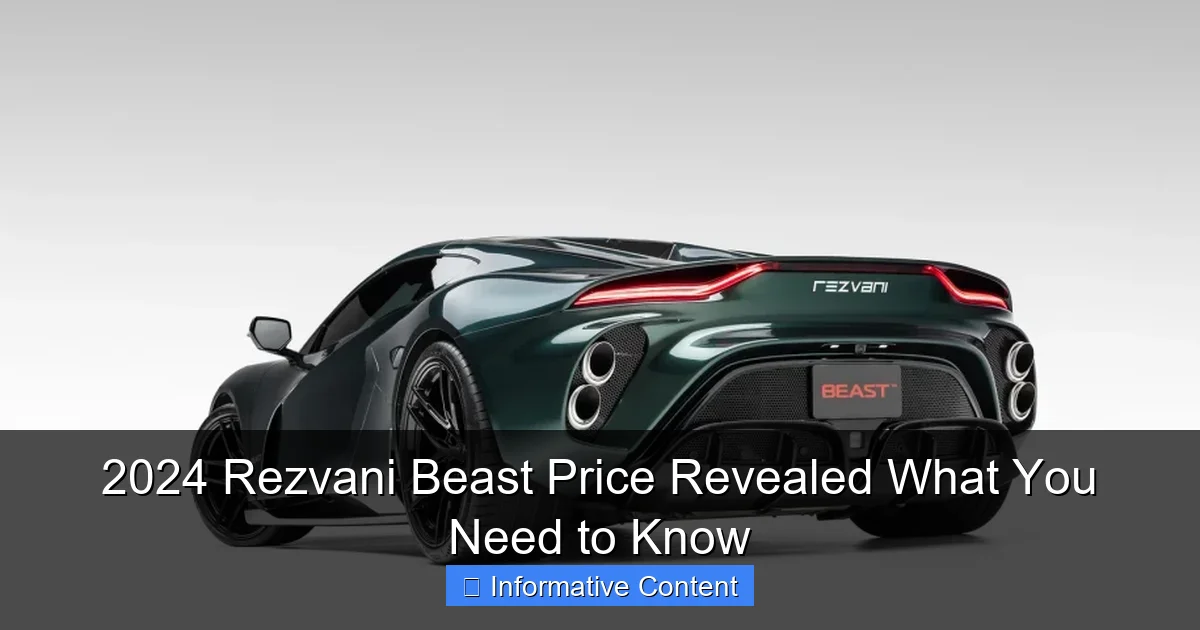 2024 Rezvani Beast Price Revealed What You Need to Know