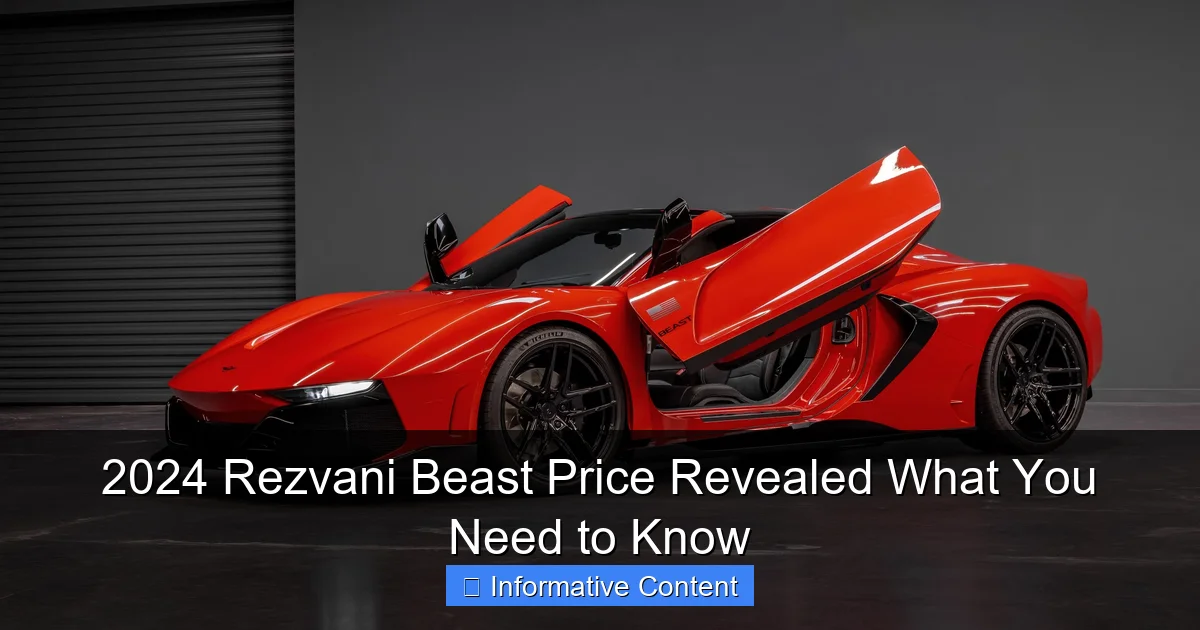 2024 Rezvani Beast Price Revealed What You Need to Know
