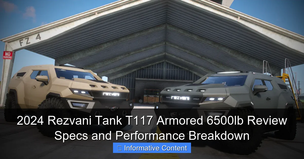 2024 Rezvani Tank T117 Armored 6500lb Review Specs and Performance Breakdown