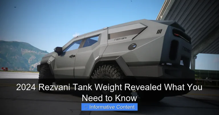 2024 Rezvani Tank Weight Revealed What You Need to Know