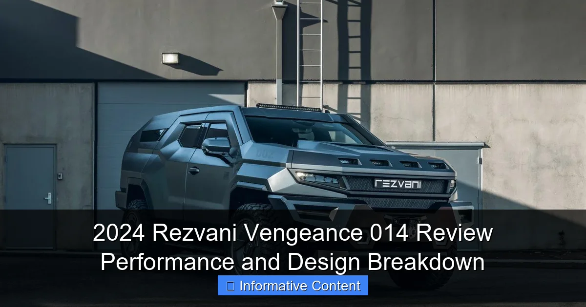 2024 Rezvani Vengeance 014 Review Performance and Design Breakdown