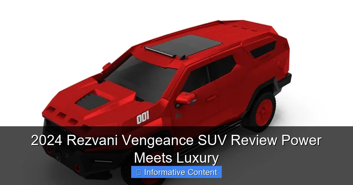 2024 Rezvani Vengeance SUV Review Power Meets Luxury