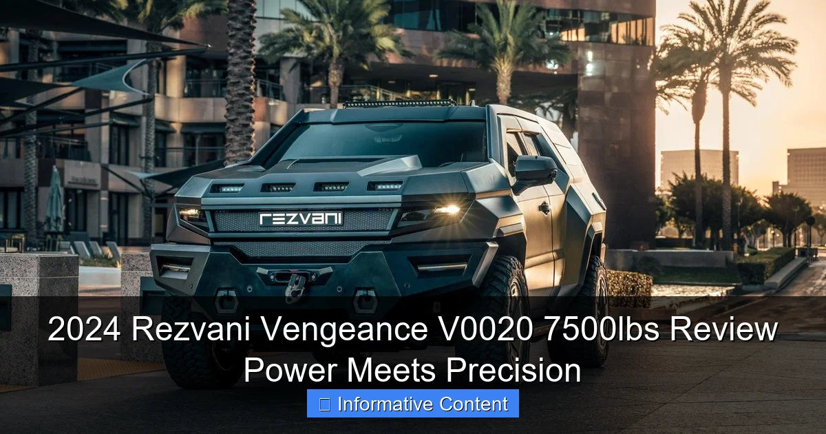 2024 Rezvani Vengeance V0020 7500lbs Review Power Meets Precision