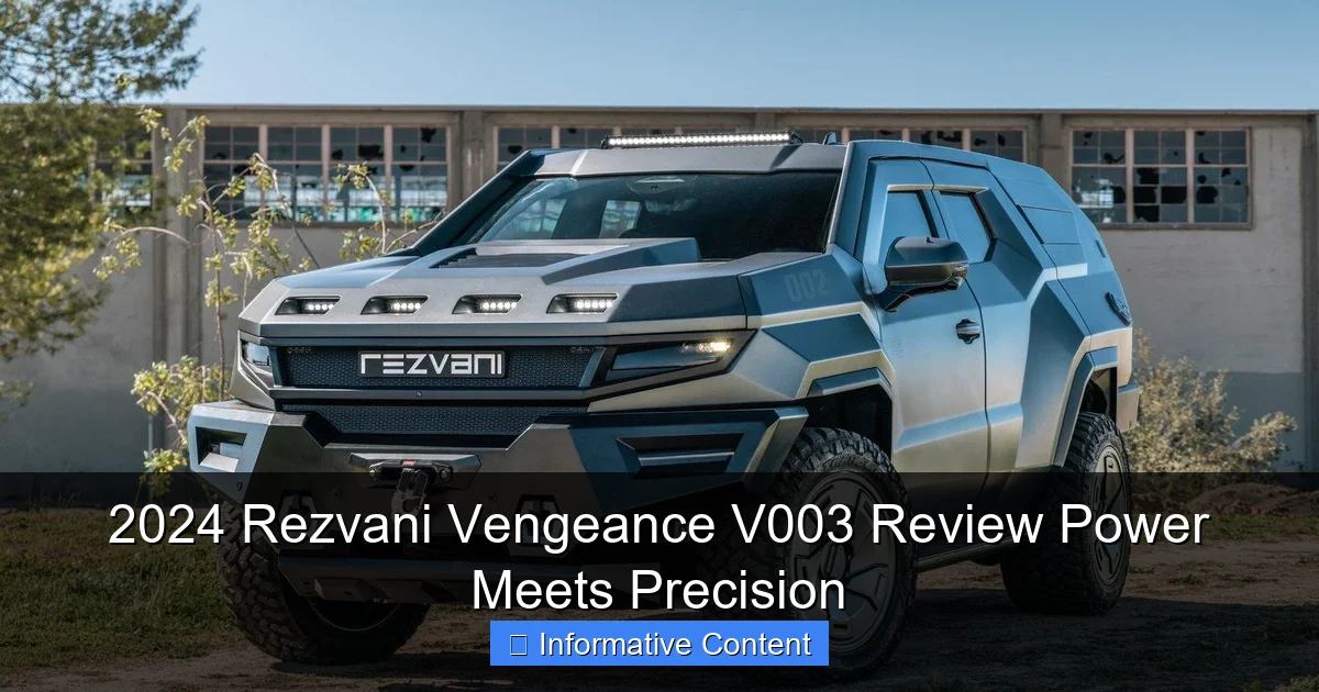 2024 Rezvani Vengeance V003 Review Power Meets Precision
