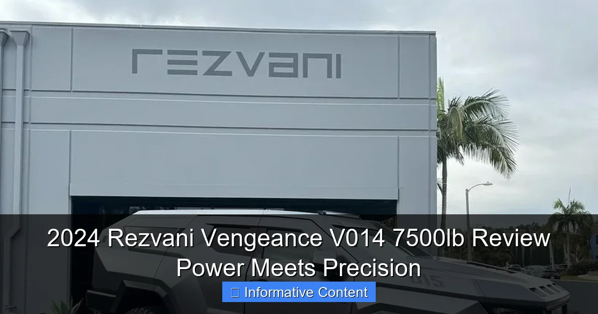 2024 Rezvani Vengeance V014 7500lb Review Power Meets Precision