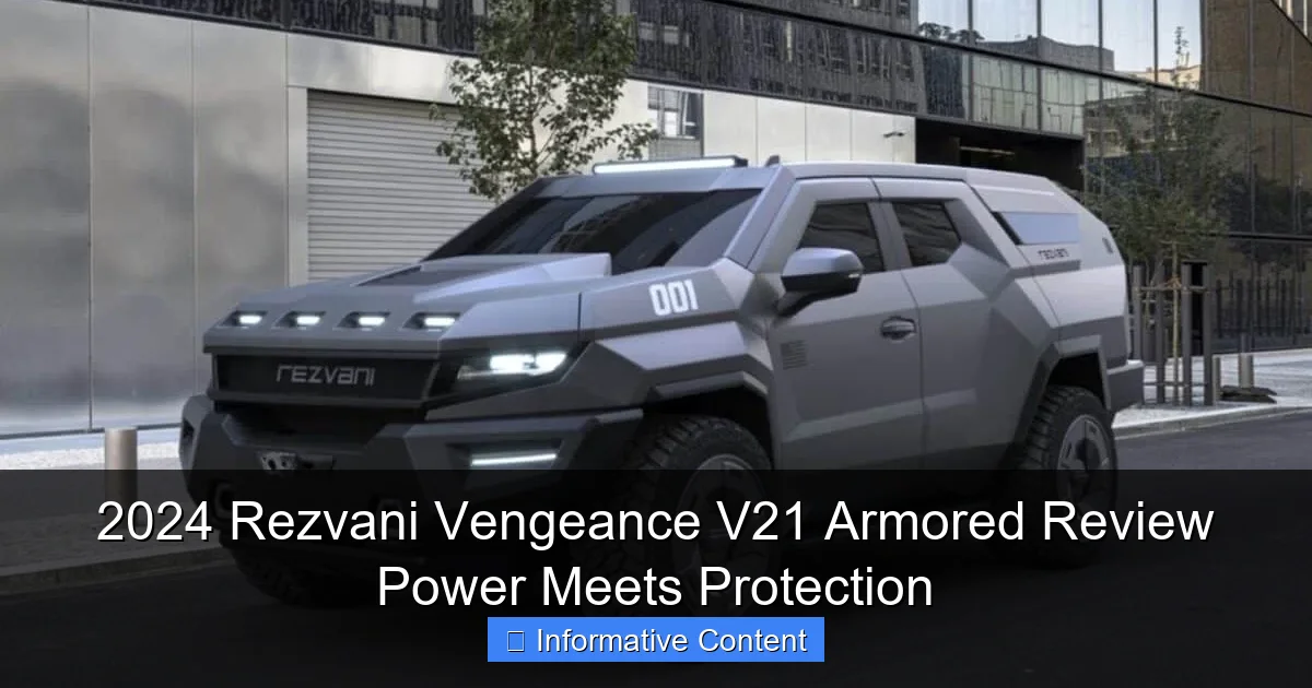 2024 Rezvani Vengeance V21 Armored Review Power Meets Protection