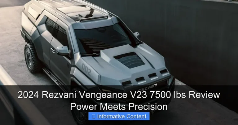 2024 Rezvani Vengeance V23 7500 lbs Review Power Meets Precision