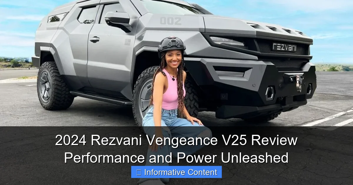 2024 Rezvani Vengeance V25 Review Performance and Power Unleashed