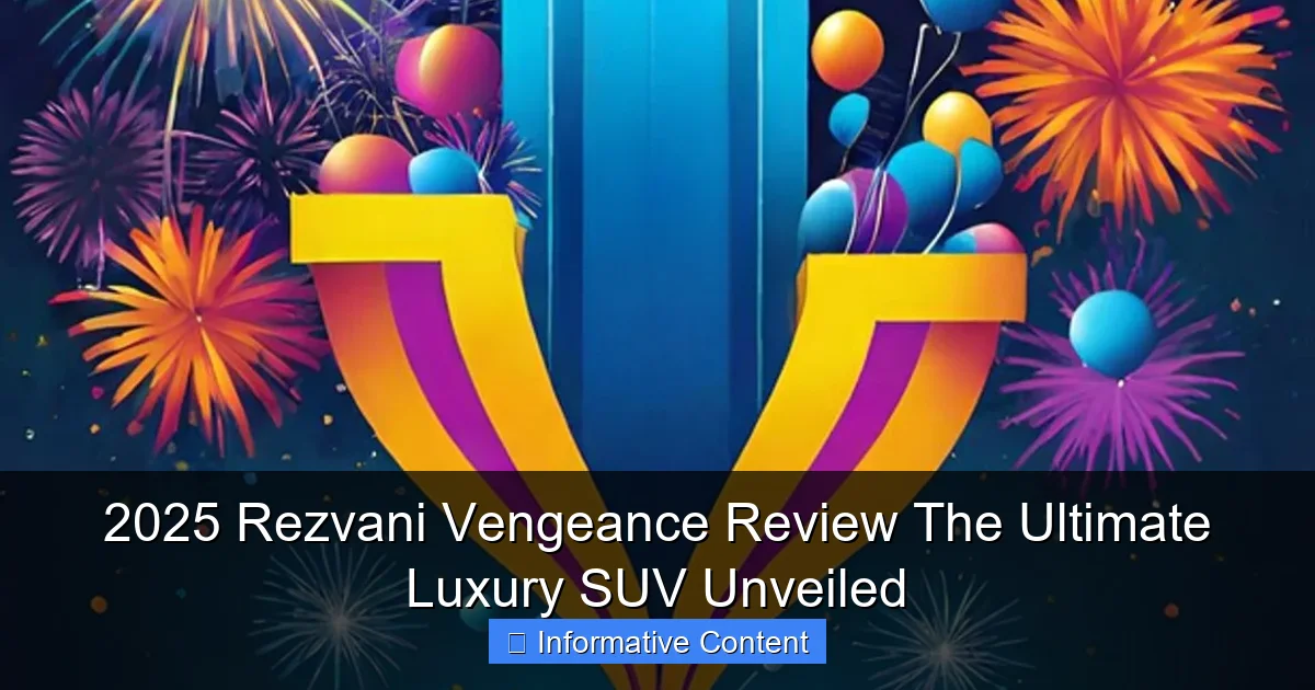2025 Rezvani Vengeance Review The Ultimate Luxury SUV Unveiled