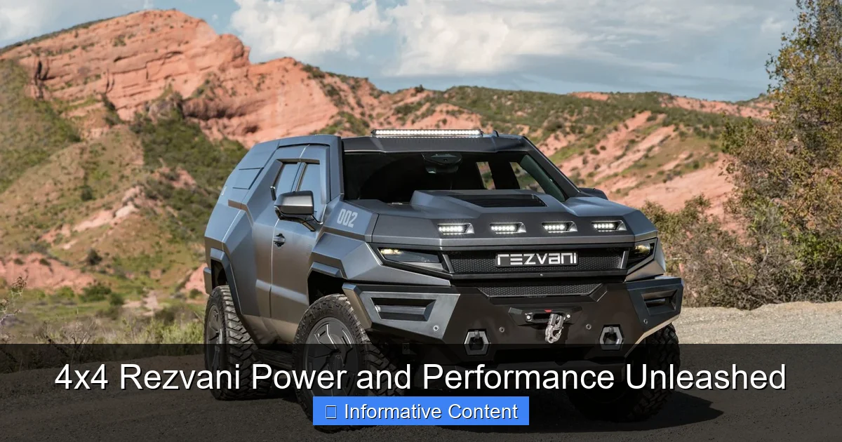 4x4 Rezvani Power and Performance Unleashed