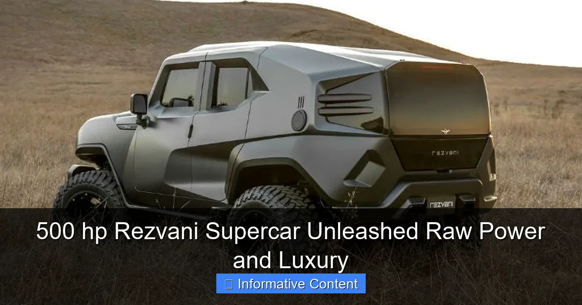500 hp Rezvani Supercar Unleashed Raw Power and Luxury