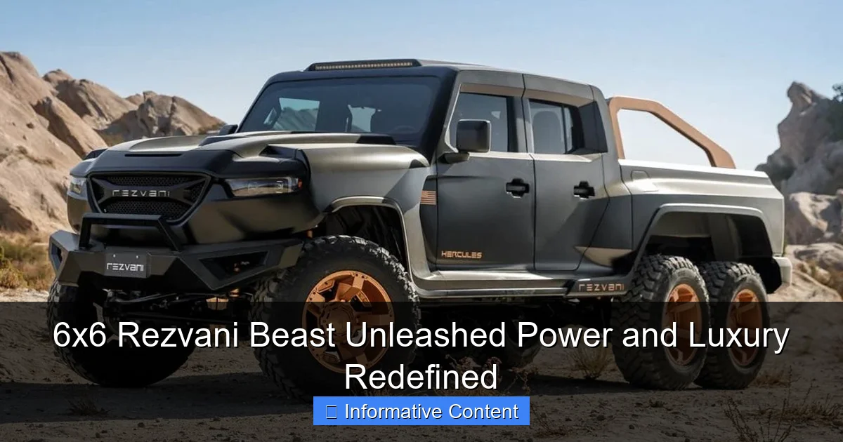 6x6 Rezvani Beast Unleashed Power and Luxury Redefined